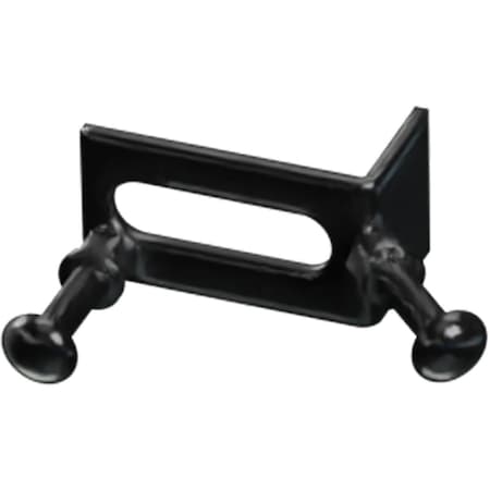 Ekena Millwork Premium Barn Door Corner Converging Bracket, Black GB6001OCBL